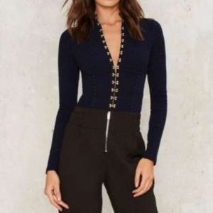 COPY - Navy snap bodysuit. Never worn. No trades